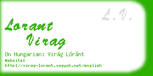 lorant virag business card